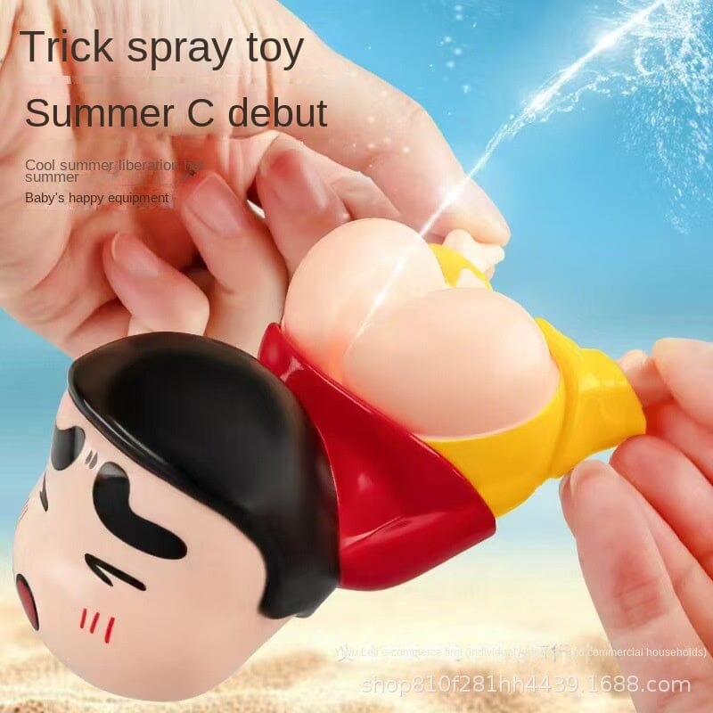 Crayon Xiaoxin Oral Irrigator Cartoon Cute Summer Water Fight Whole Bowl Water Spray Decompression Children's Toy Creative Gift