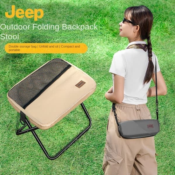 [Often Sit down] Jeep Outdoor Folding Portable Picnic Camping Pencil Case Maza Chair Fishing Fantastic Queuing Stool Bench