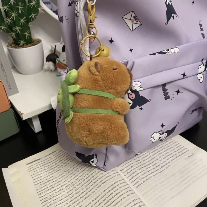 Capabala Capybara Doll Package Pendant Schoolbag Pendant Cute Plush Student Gift Gift Creative Doll