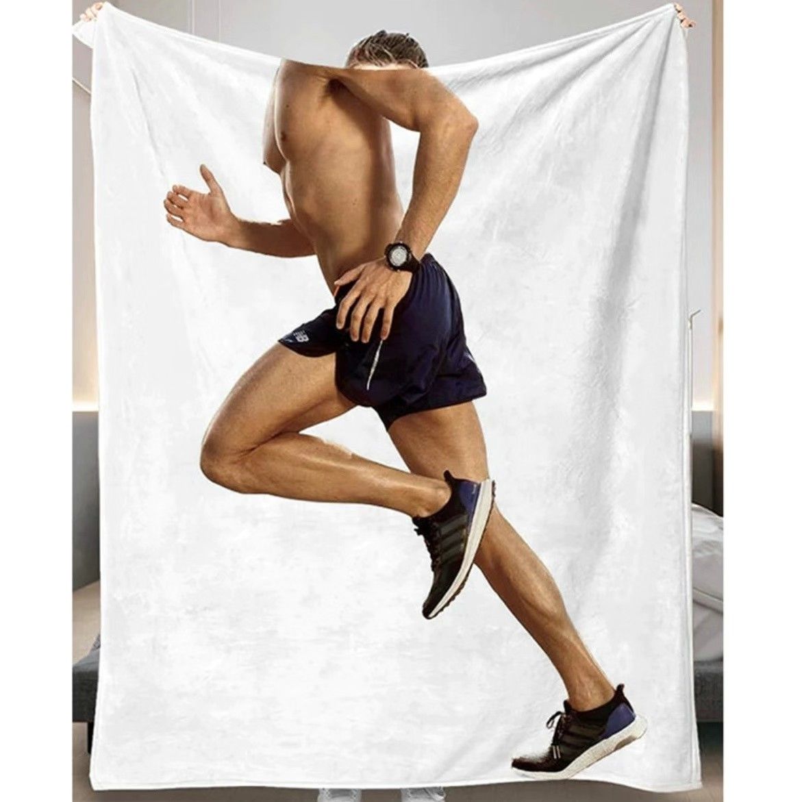 Running Blanket Men and Women Fitness Blanket Lying Should Be Thin Creative Blanket Special-Shaped Thin Blanket Funny Blanket