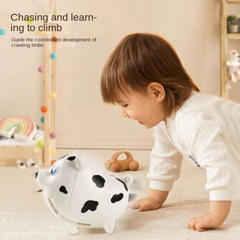 Best-Seller on Douyin Baby Whistle Voice-Controlled Induction Running Jumping Puppy Cute Pet Light Music Electric Toy