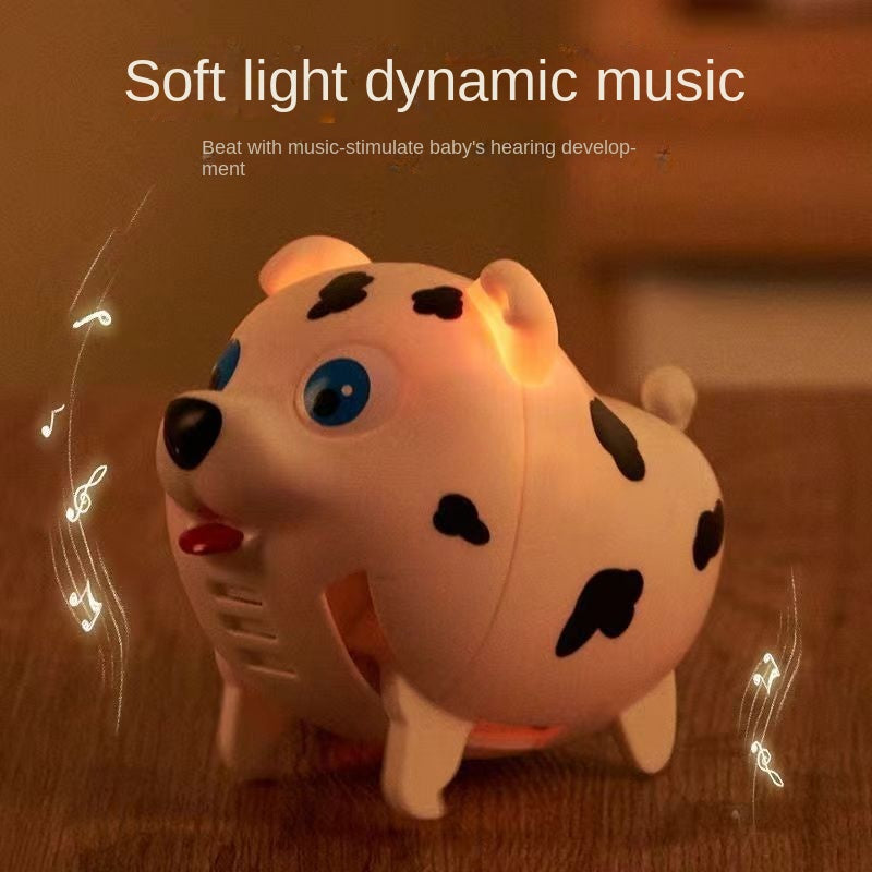 Best-Seller on Douyin Baby Whistle Voice-Controlled Induction Running Jumping Puppy Cute Pet Light Music Electric Toy