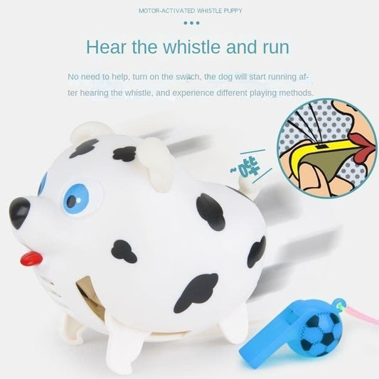 Best-Seller on Douyin Baby Whistle Voice-Controlled Induction Running Jumping Puppy Cute Pet Light Music Electric Toy