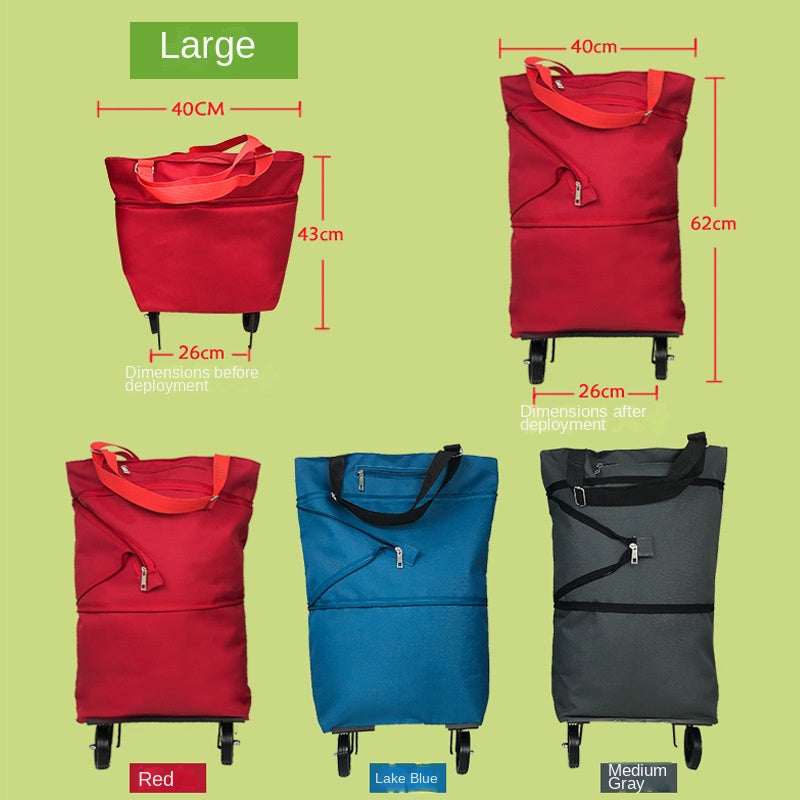 Folding Shopping Cart Supermarket Food Market Portable Hand Buggy Environmental Protection Wheel Bags Travel Buggy Bag