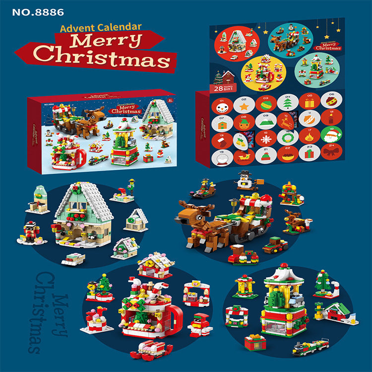 New Blind Box Disassembly Music Series Christmas Building Blocks Cave Music Small Particles Children Children's Puzzle