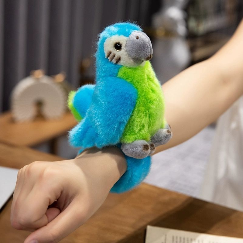 Simulation Parrot Animal Bracelet Ring Pop Doll Bracelet Doll Plush Toys Girl Doll Children Wrist