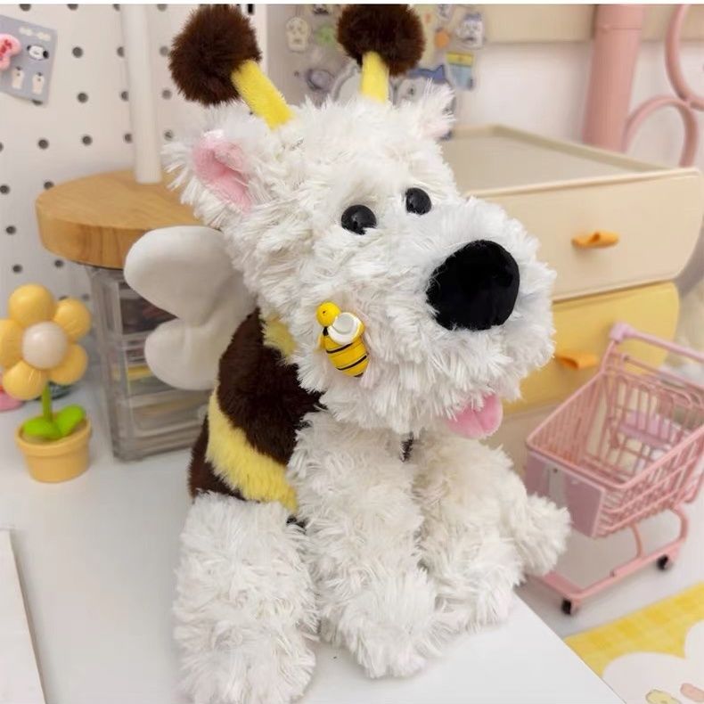 Bee Puppy Dog Electric Doll Cute West Highland Will Call Doll Doll Plush Toys Children's Birthday Gifts