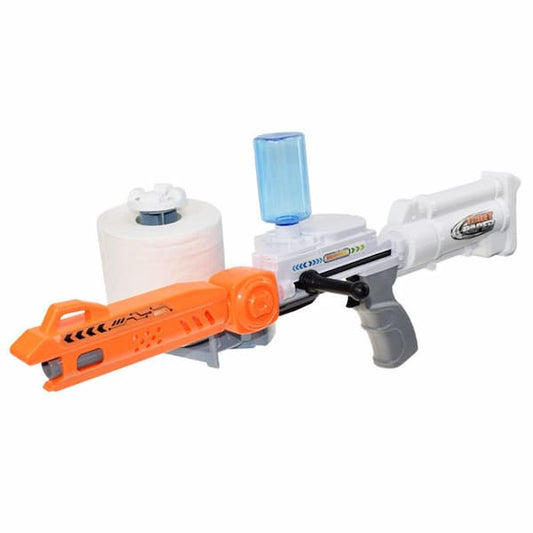 Paper Bullet Gun Toilet Paper Gun Paper Towel Gunner Paper Water Gun Launcher Toilet Paper Toy Paper Filler Children's Roll Paper Gun