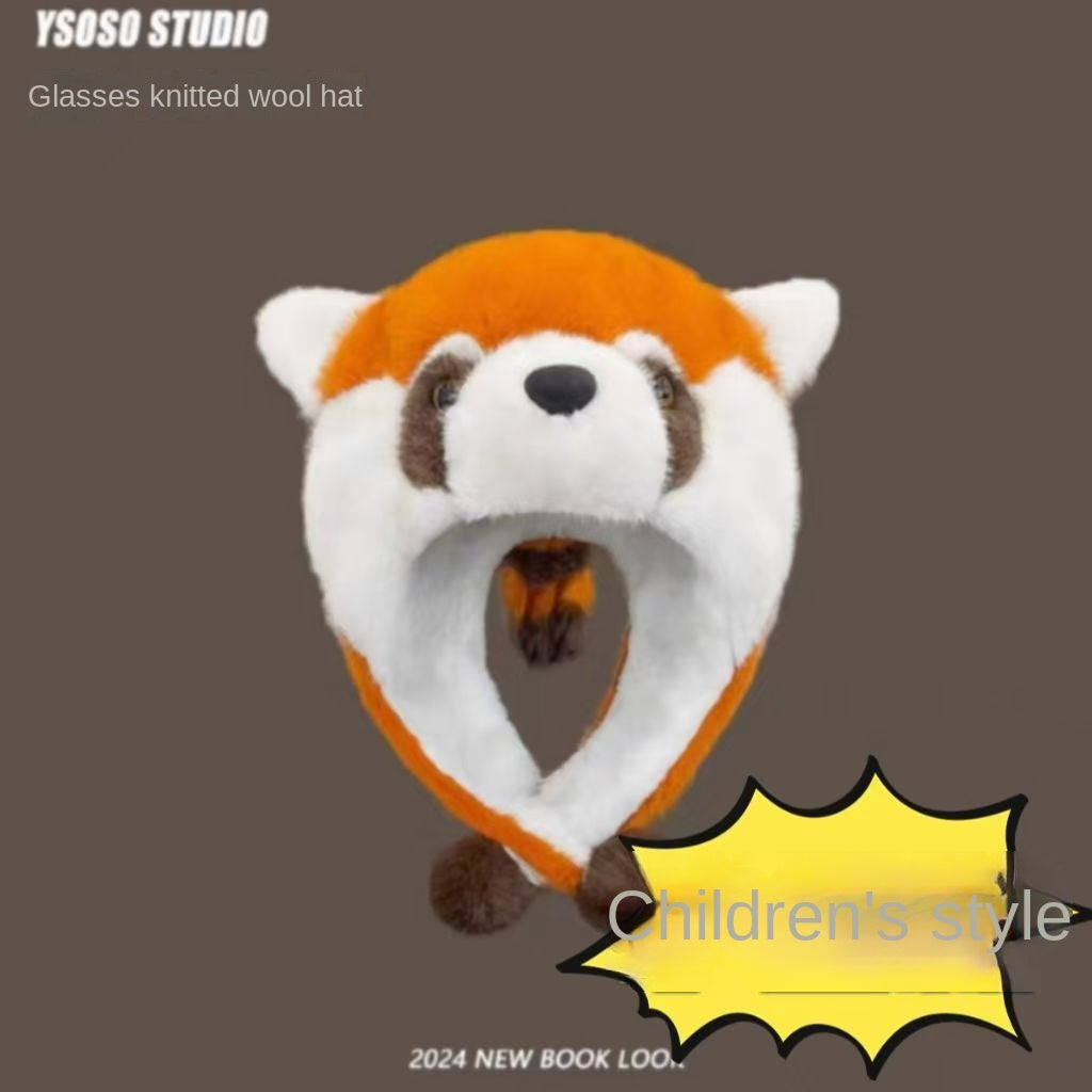 Coati Earmuffs Hat Pinch Ear Movable Three-Dimensional Modeling Original Design Autumn and Winter Warm Children's Hat