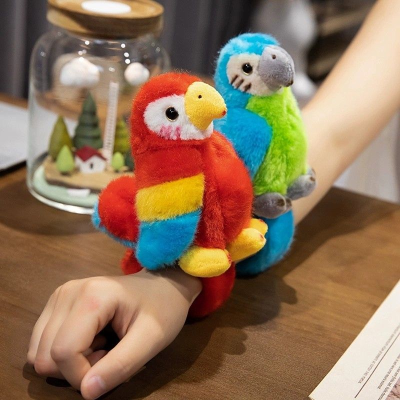 Simulation Parrot Animal Bracelet Ring Pop Doll Bracelet Doll Plush Toys Girl Doll Children Wrist