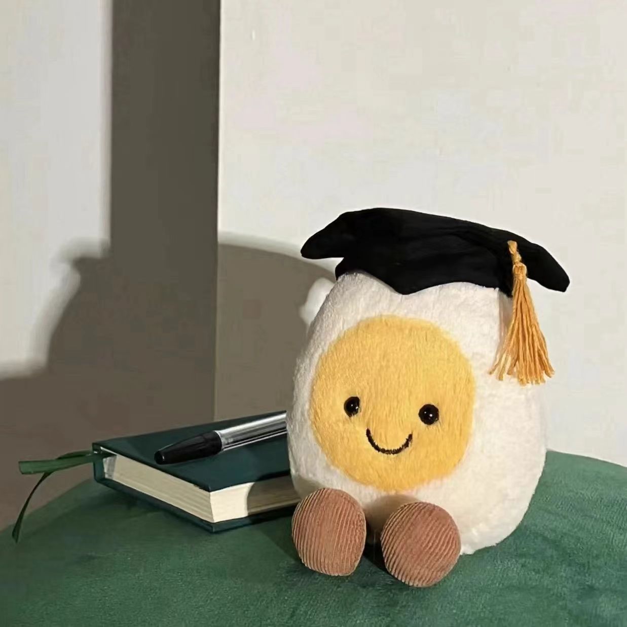 Graduation Doctor Boiled Egg Plush Toy Fun Bride and Groom Doll Poached Egg Doll Child Comfort Gift