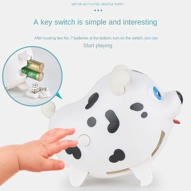 Best-Seller on Douyin Baby Whistle Voice-Controlled Induction Running Jumping Puppy Cute Pet Light Music Electric Toy