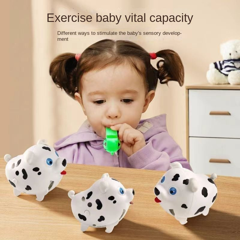 Best-Seller on Douyin Baby Whistle Voice-Controlled Induction Running Jumping Puppy Cute Pet Light Music Electric Toy