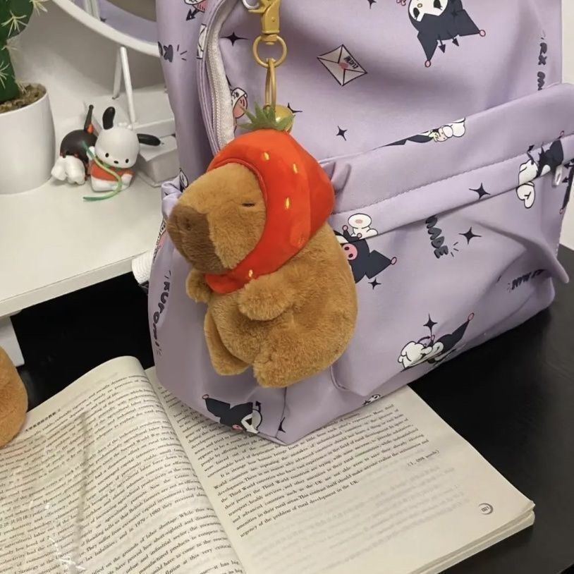 Capabala Capybara Doll Package Pendant Schoolbag Pendant Cute Plush Student Gift Gift Creative Doll