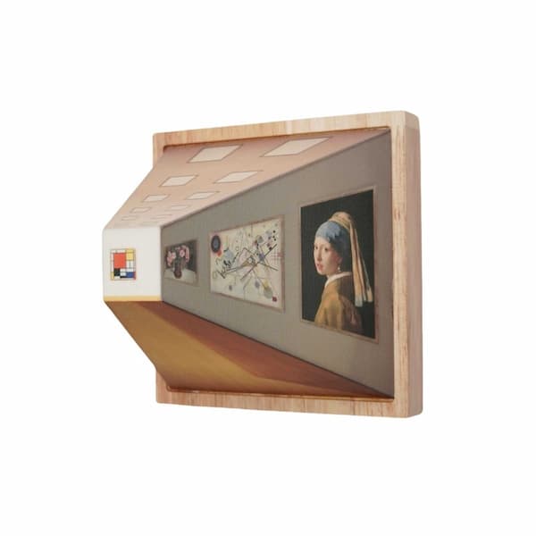 3D Naked Eye Vision Small Night Lamp Creative Rechargeable Wooden