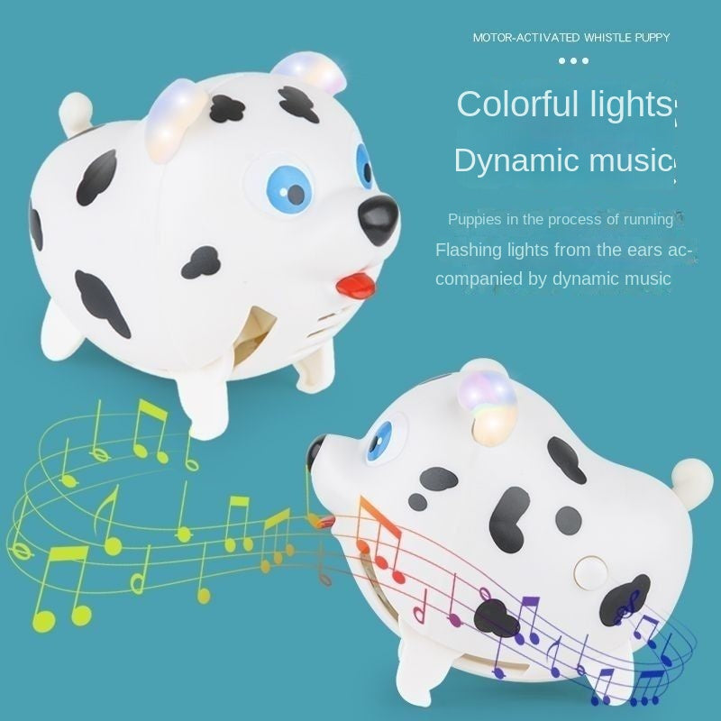 Best-Seller on Douyin Baby Whistle Voice-Controlled Induction Running Jumping Puppy Cute Pet Light Music Electric Toy