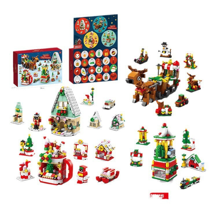 New Blind Box Disassembly Music Series Christmas Building Blocks Cave Music Small Particles Children Children's Puzzle