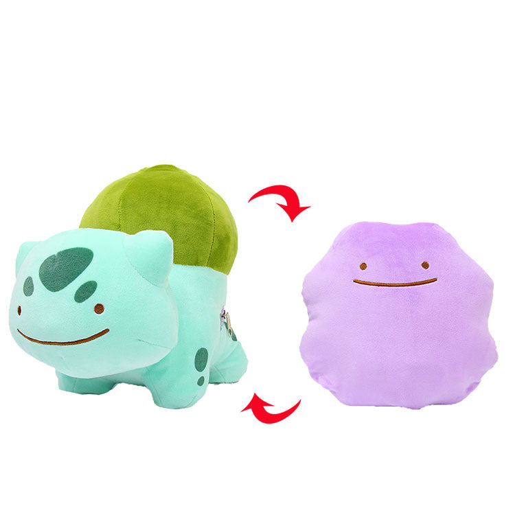 Pet Elf Snorlax Bulbasaur Plush Pillow Doll Toy Plush Double-Sided Pillow Ditto