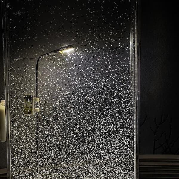 Snow Night Flow Hemp Small Night Lamp Snow Scene Street Lamp Handmade