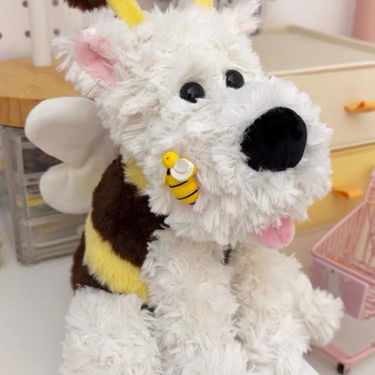 Bee Puppy Dog Electric Doll Cute West Highland Will Call Doll Doll Plush Toys Children's Birthday Gifts