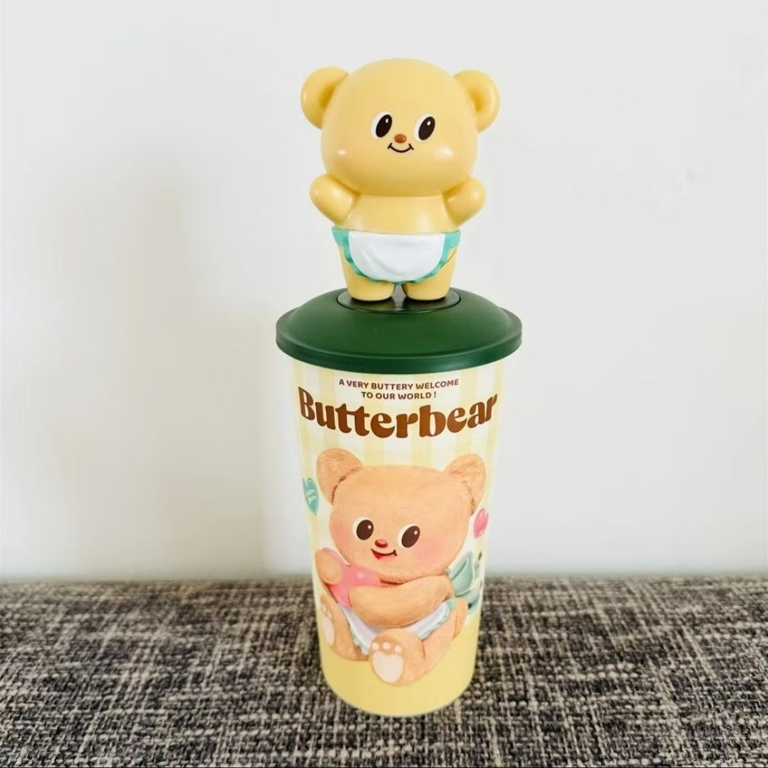 Dancing Butter Bear Cup moving cute bear doll shaped cup butter bear doll cup